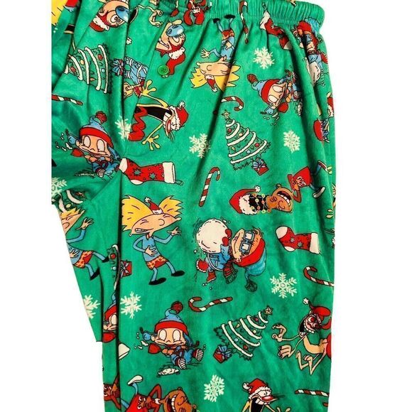 Nickelodeon Characters Men Christmas Superminky Fleece Pajama Pant L Fast Ship - Picture 7 of 10